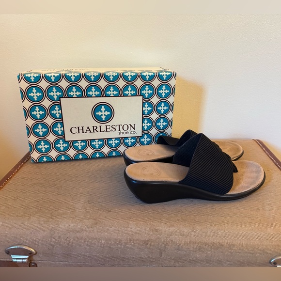 Charleston Shoe Co. Hilton Black Sandals - Picture 3 of 5